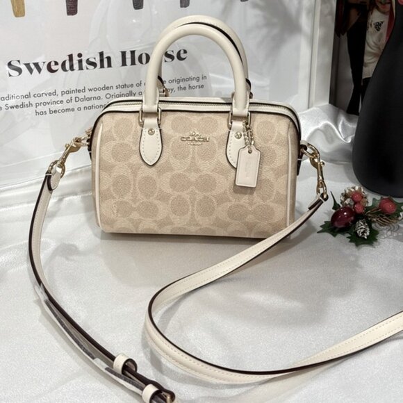 NWT Coach Mini Rowan Crossbody Bag In Signature Canvas CW329 - Picture 1 of 10